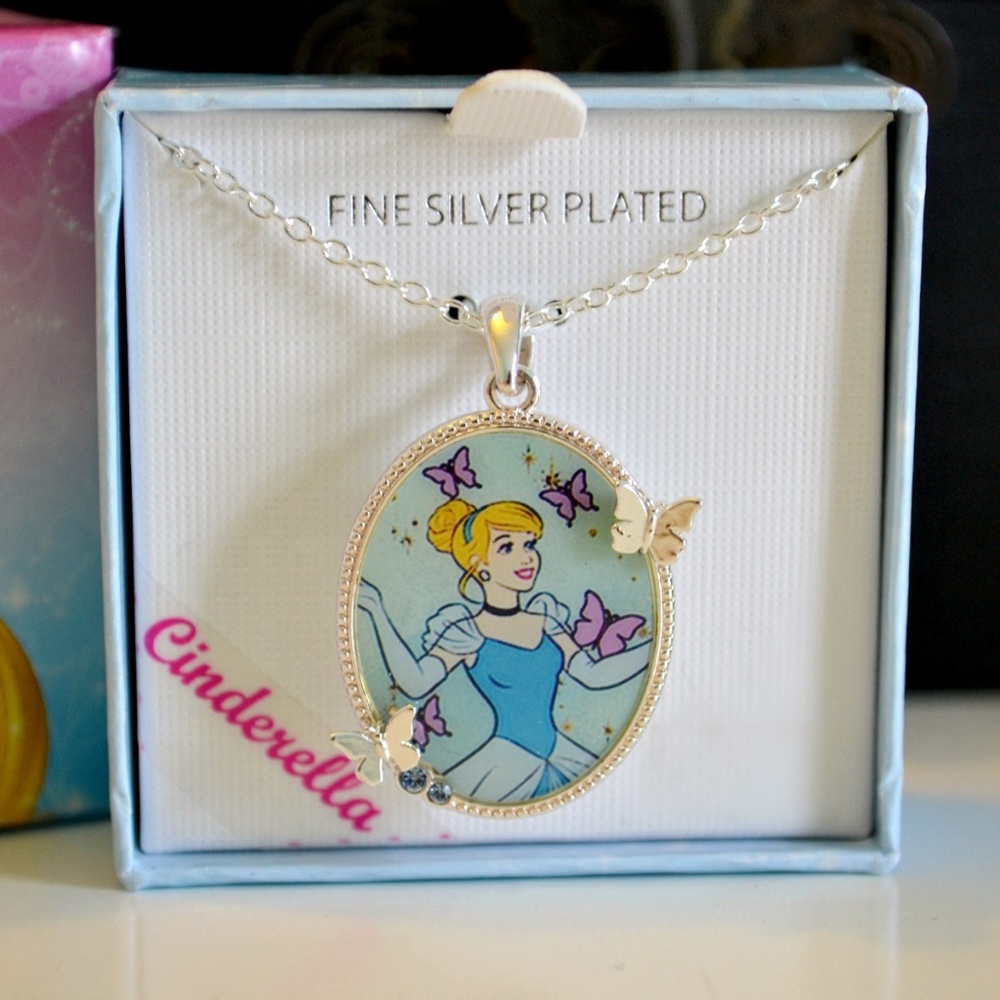 Disney® Cinderella Necklace (Pendant w/ Chain)blue
